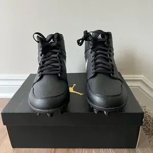Jordan 1 Football Cleats Mid TD Black White FJ6805-001 Mens Size 14 Rare Panda Nike Air Jordan 1 Mid TD Men main image 4